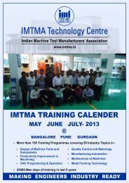 IMTMA Training Calendar - Indian Machine Tool Manufacturers ...