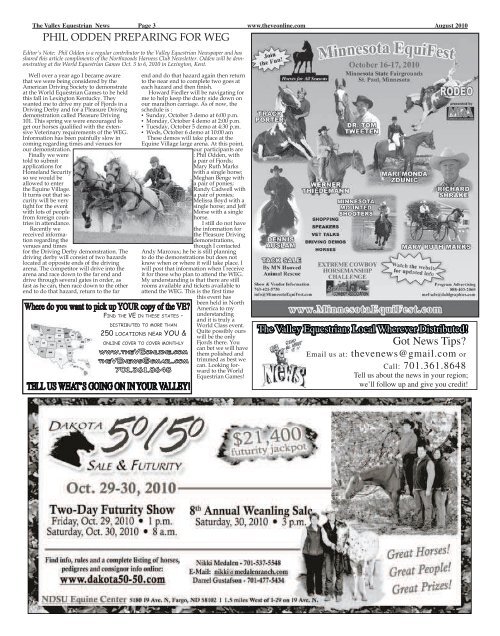 August 2010 - The Valley Equestrian Newspaper