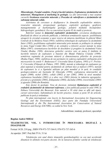 Nicolae BOTNARIUC - Editura Universitatii din Bucuresti ...