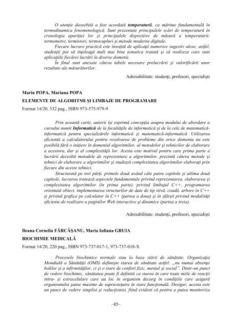 Nicolae BOTNARIUC - Editura Universitatii din Bucuresti ...