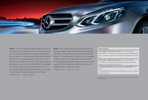 Download E-Class Saloon brochure (PDF) - Mercedes-Benz Ireland