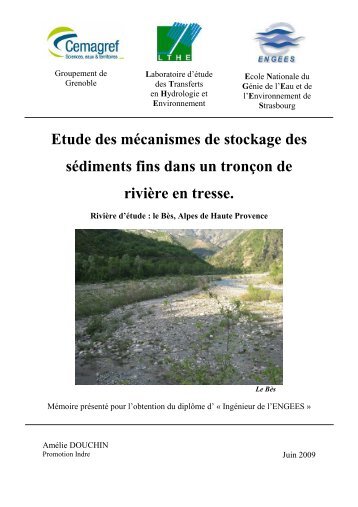 Etude des mÃ©canismes de stockage des sÃ©diments fins ... - ENGEES