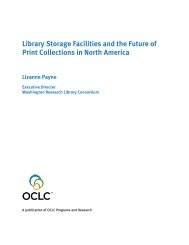 Library Storage Facilities and the Future of Print Collections ... - OCLC