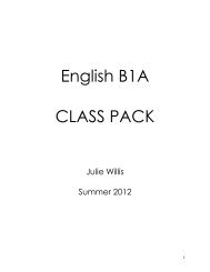 English B1A CLASS PACK - Bakersfield College