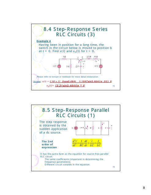 Alexander-Sadiku Fundamentals of Electric Circuits Chapter 8 ...