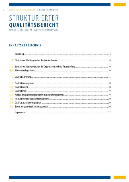 Qualitätsbericht 2010 - St. Marien-Hospital Eickel