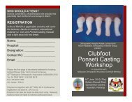 Clubfoot Ponseti Casting Workshop - Malaysian Orthopaedic ...