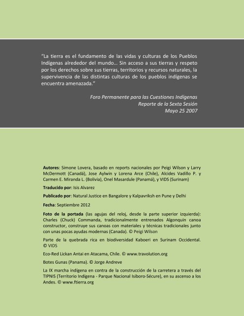 análisis de derecho internacional, legislación ... - Natural Justice