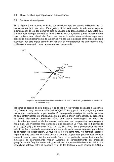 Experiencia del estudio geoestadístico de composición química de ...