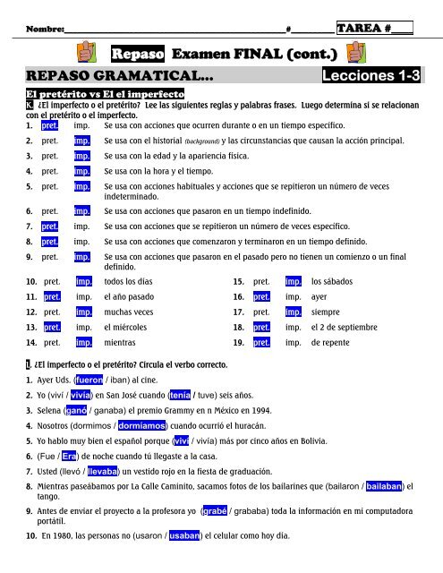 Repaso Examen FINAL