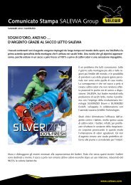 d'argento grazie al sacco letto SALEWA (PDF)