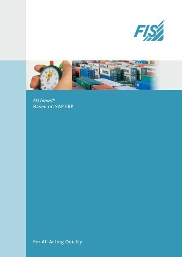 FIS/wws® Based on SAP ERP For All Acting Quickly - Wincor Nixdorf