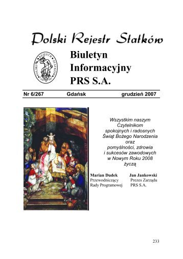 Nr 6/267 GdaÅsk grudzieÅ 2007 - PRS