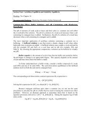 Section Four: Acid-Base Equilibria and Solubility ... - Moorpark College