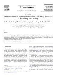 The measurement of regional cerebral blood flow during glossolalia ...