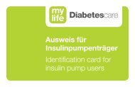 ÃƒÂ„rztliche Bescheinigung/Medical Certificate - mylife Diabetescare