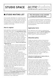 Studio Space leaflet 23.05 - Acme Studios