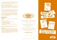 Guys' Sex Stuff - FPWA Sexual Health Services