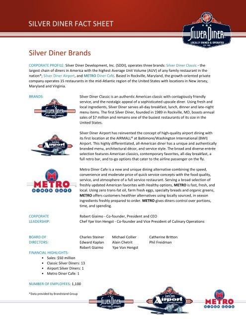 Silver Diner Brands