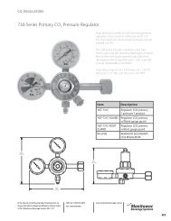 730-Series Primary CO2 Pressure Regulator - Garland - Canada