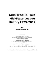 Girls Track & Field Mid-State League History1975-2012 BY ADAM ...