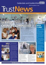 service changes completed - Calderdale and Huddersfield NHS ...