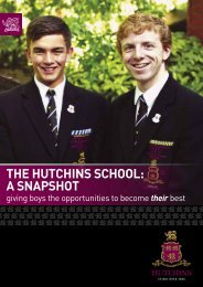 THE HUTCHINS SCHOOL: A SNAPSHOT