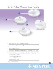 Sterile Saline Volume Sizer Family - Mentor