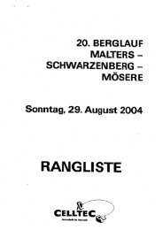 Kombinations-Rangliste Berglauf Malters-Schwarzenberg-Mösere ...