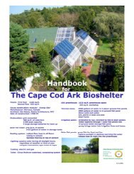 Cape Cod Ark Bioshelter - New Alchemy Institute