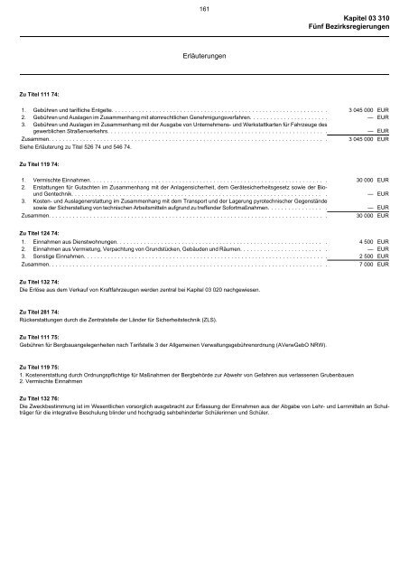 03.310 - Finanzministerium NRW