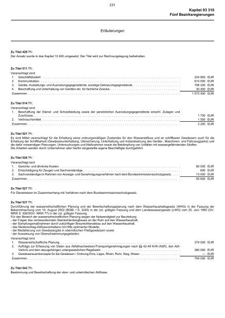 03.310 - Finanzministerium NRW