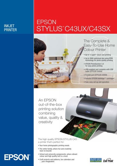 STYLUSâ„¢ C43UX/C43SX - Sydney Office Equipment