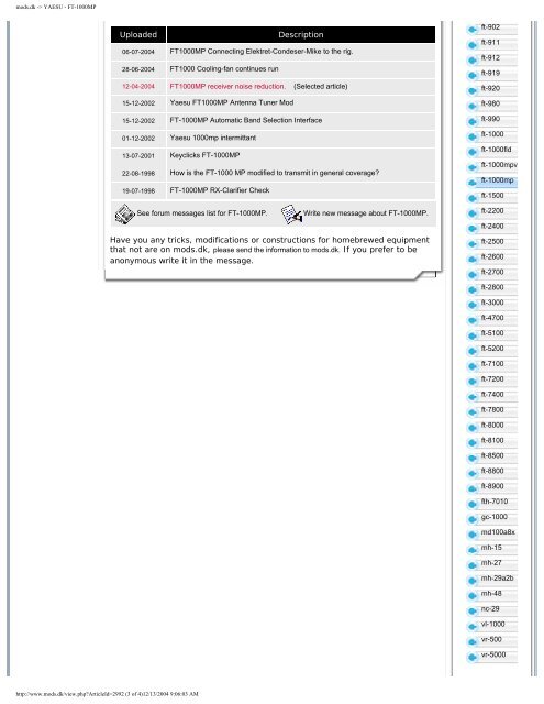 mods.dk -> YAESU - FT-1000MP - VA3CR