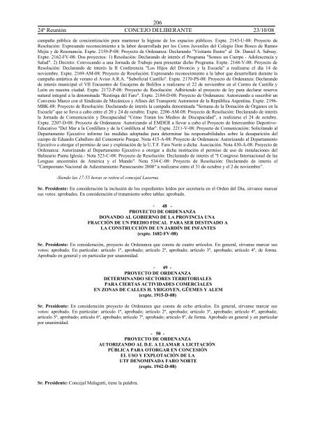 24 reunion 14 ordinaria periodo 93 23-10-08 - Honorable Concejo ...