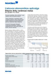 Lietuvos ekonomikos apÅ¾valga - Nordea Bank Lietuva