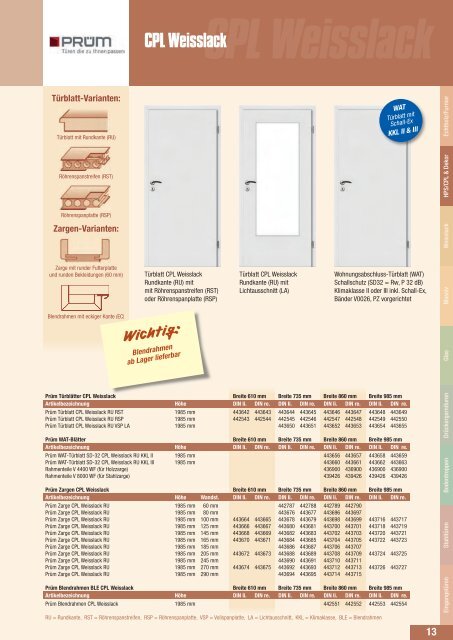 Der schnelle Tuerenkatalog 2012 - Holz Tusche