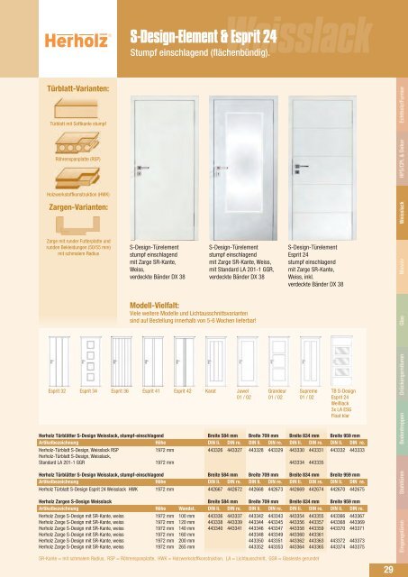 Der schnelle Tuerenkatalog 2012 - Holz Tusche