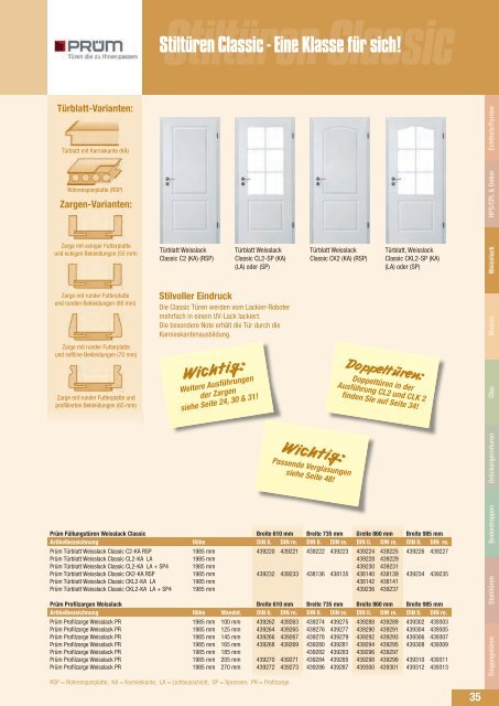 Der schnelle Tuerenkatalog 2012 - Holz Tusche