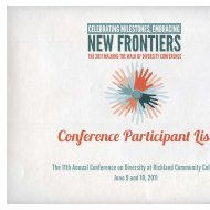Download the Conference Participant List for 2011 - 2013 Diversity ...