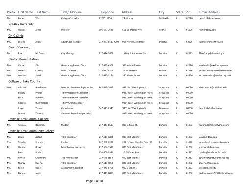 Download the Conference Participant List for 2011 - 2013 Diversity ...