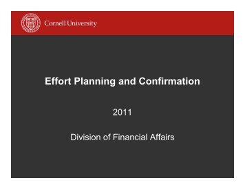 Effort Certification - Cornell University