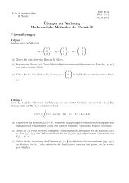 Â¨Ubungen zur Vorlesung Mathematische Methoden der Chemie II ...