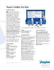 Taylor's Sulfite Test Kits - Taylor Technologies