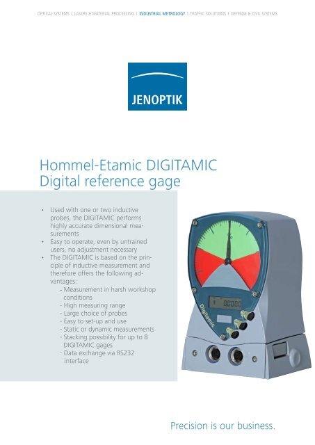 Hommel-Etamic DIGITAMIC Digital reference gage - Teknikel