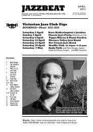 jazzbeat april11 - Victorian Jazz Club