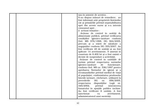 Stadiul de implementare a Planului de actiuni pe anul 2010 al ...