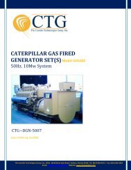 CATERPILLAR GAS FIRED GENERATOR SET(S)Model G3520C