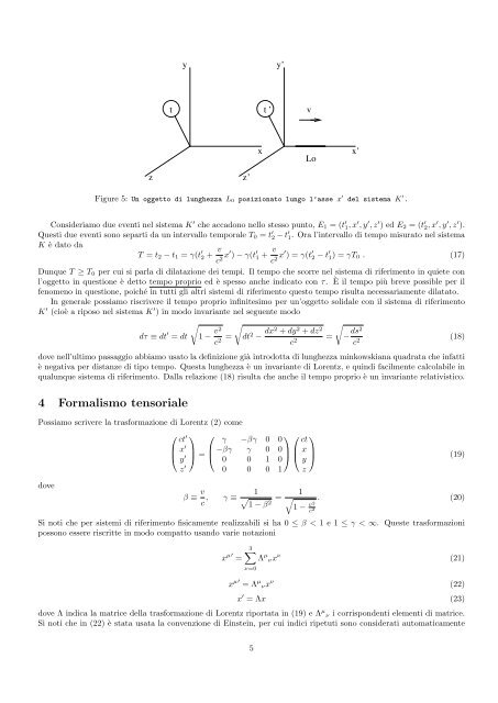 Appunti di relativitÃ  ristretta