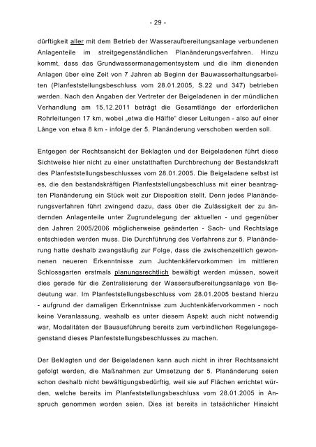 Baustopp-Urteil - Baumpaten im Schlossgarten